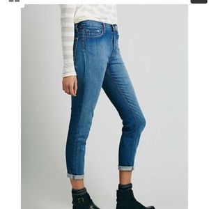{free people} roll crop skinny jeans